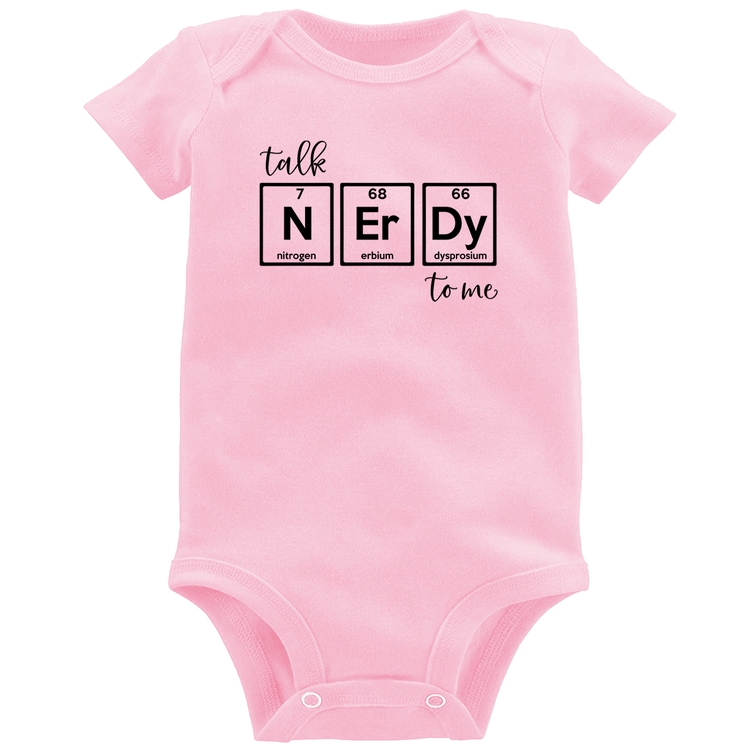 Body Bebê Talk Nerdy To Me - Rosa Bebê