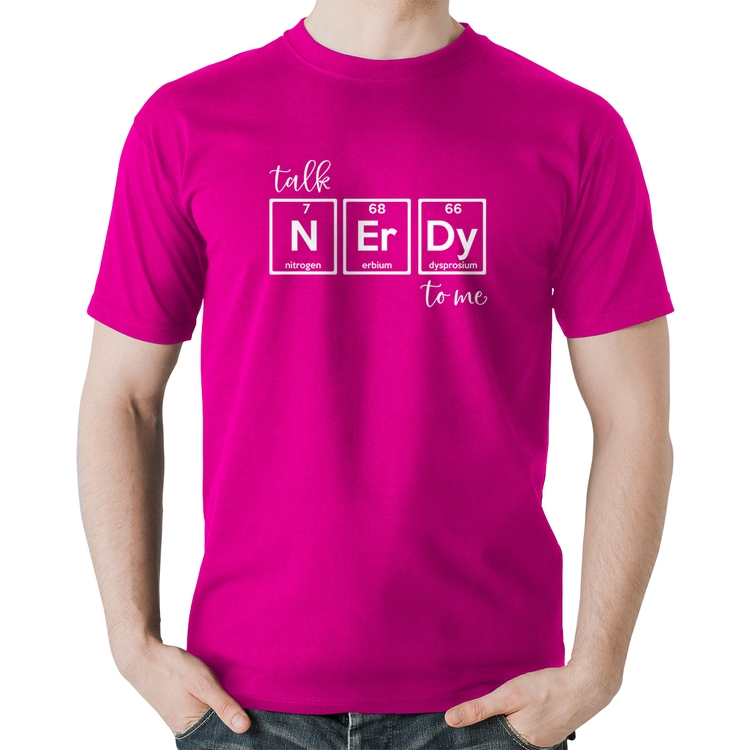 Camiseta Algodão Talk Nerdy To Me - Rosa