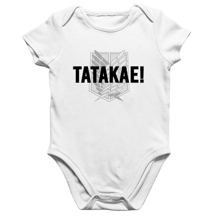 Body Bebê Algodão Tatakae! - Branco