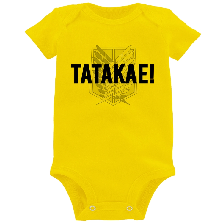 Body Bebê Tatakae! - Amarelo