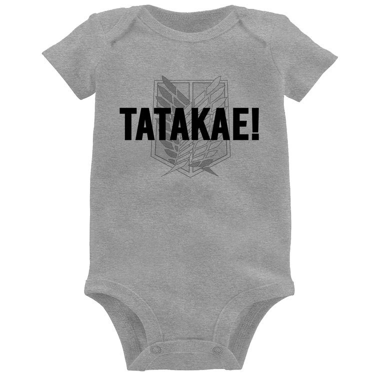 Body Bebê Tatakae! - Cinza
