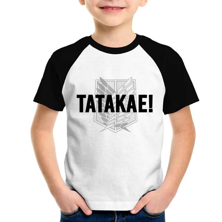 Camiseta Raglan Infantil Tatakae!