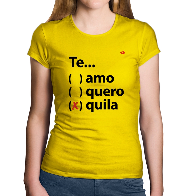 Baby Look Algodão Te... quila - Amarela