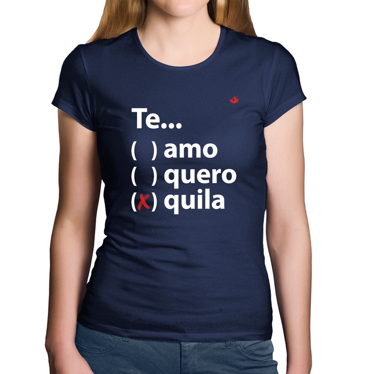 Baby Look Algodão Te... quila - Marinho