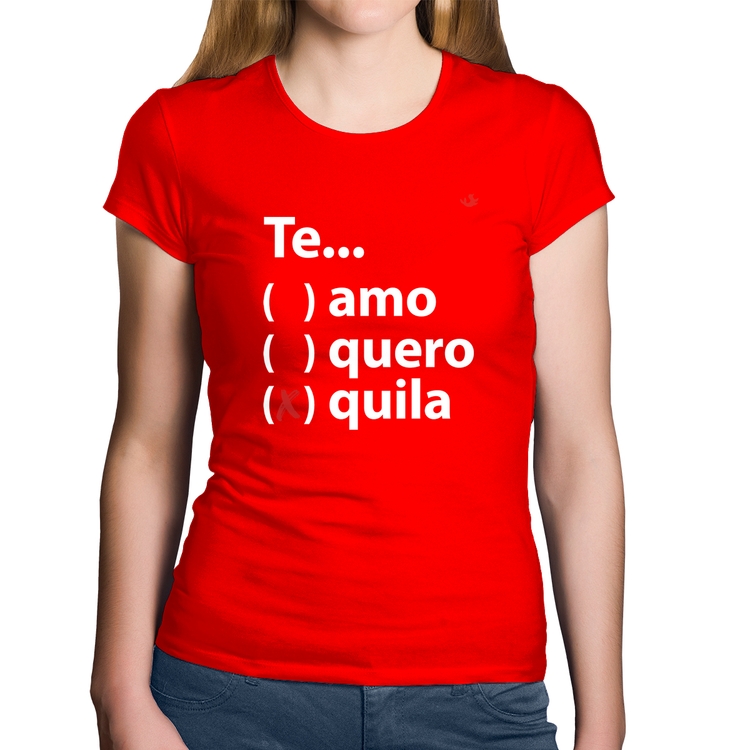 Baby Look Algodão Te... quila - Vermelha