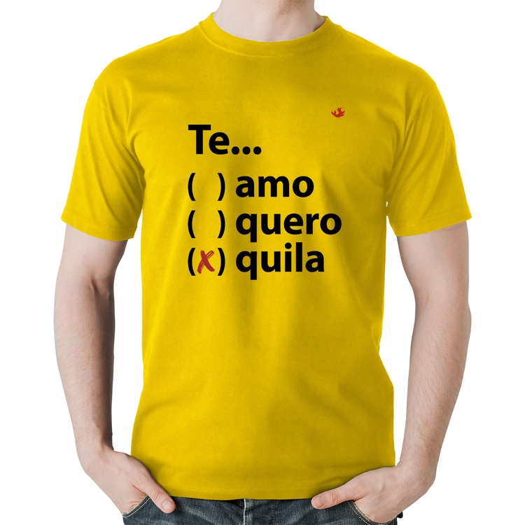 Camiseta Algodão Te... quila - Amarela