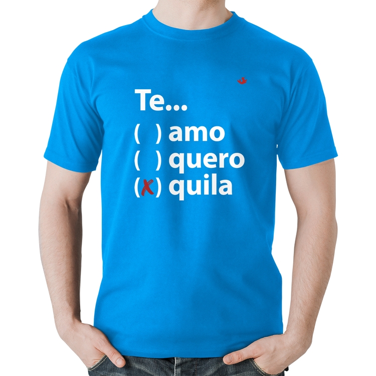 Camiseta Algodão Te... quila - Azul