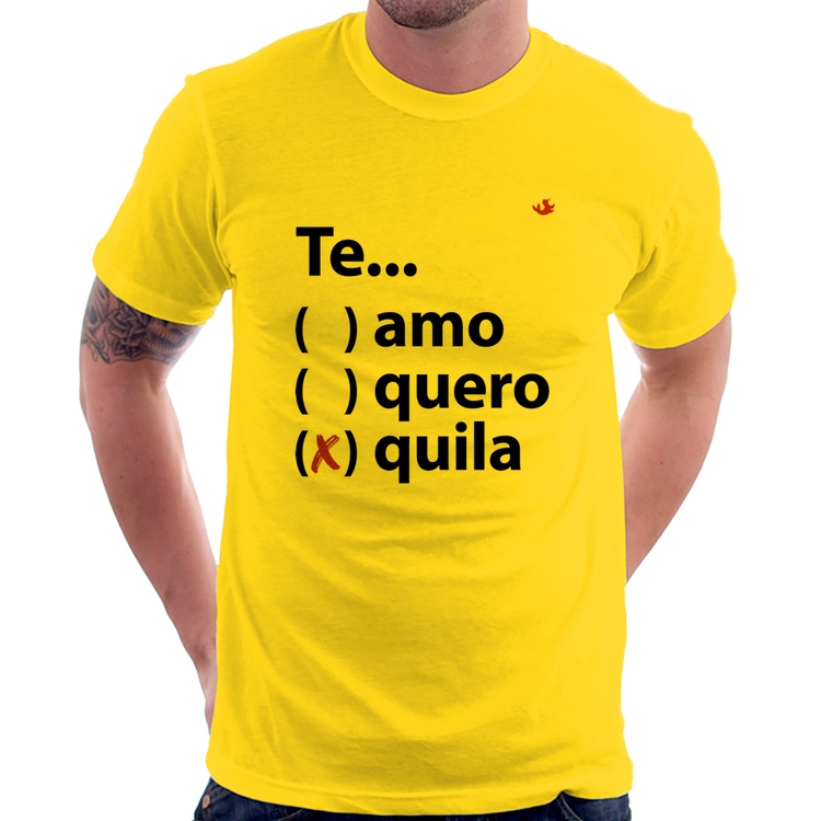 Camiseta Te... quila - Amarela