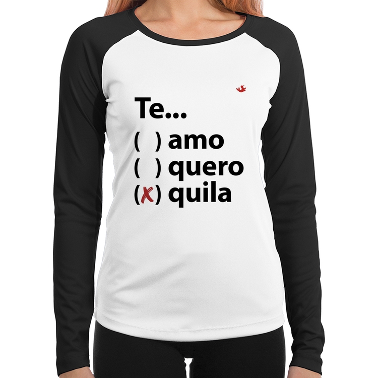 Baby Look Raglan Te... quila Manga Longa
