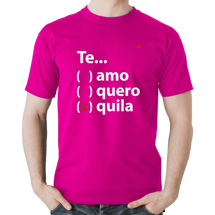 Camiseta Algodão Te... quila - Rosa