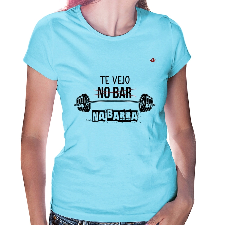 Baby Look Te vejo na barra - Azul Bebê