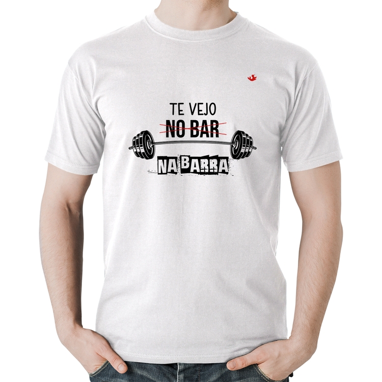 Camiseta Algodão Te vejo na barra - Branca