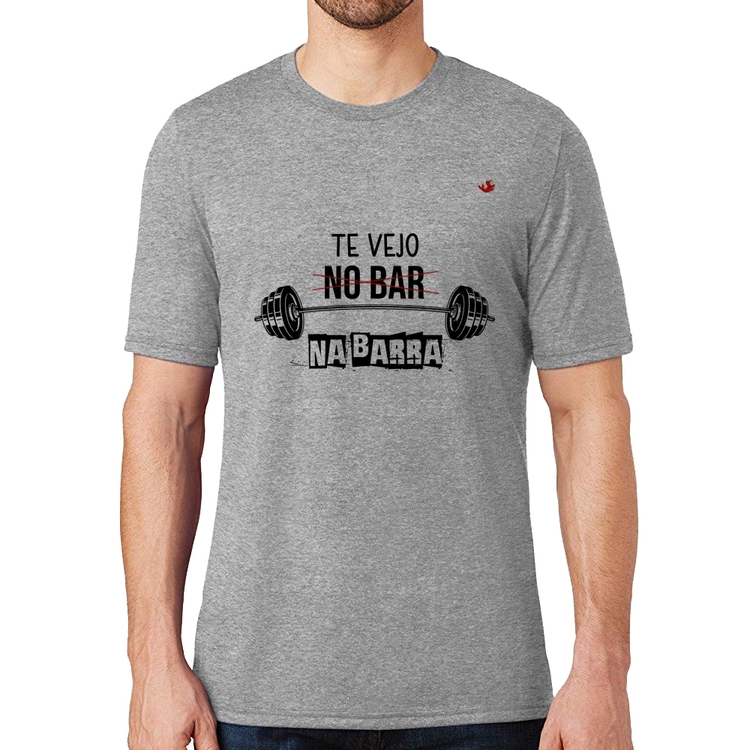 Camiseta Te vejo na barra - Cinza