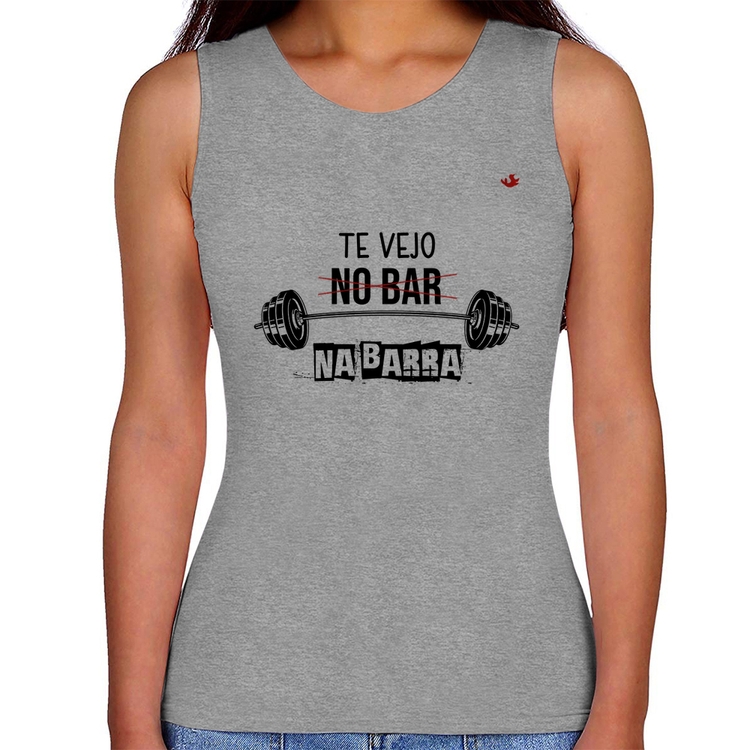 Regata Feminina Te vejo na barra - Cinza