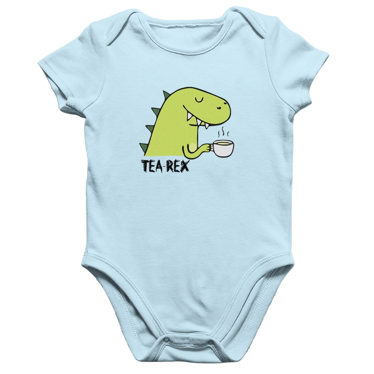 Body Bebê Algodão Tea-Rex - Azul Bebê