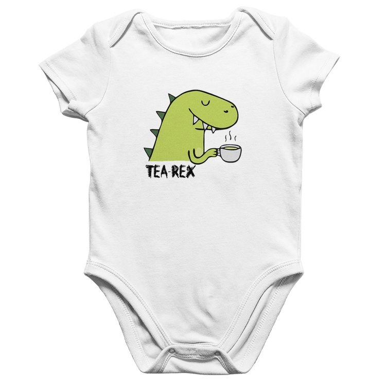 Body Bebê Algodão Tea-Rex - Branco