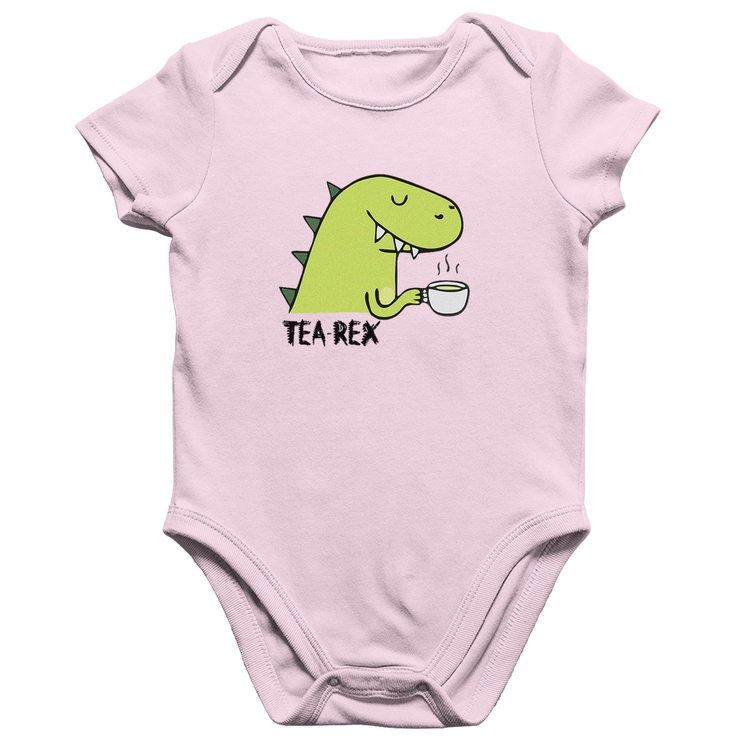Body Bebê Algodão Tea-Rex - Rosa Bebê