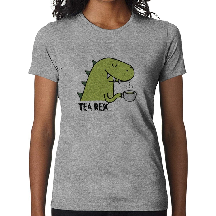 Baby Look Tea-Rex - Cinza