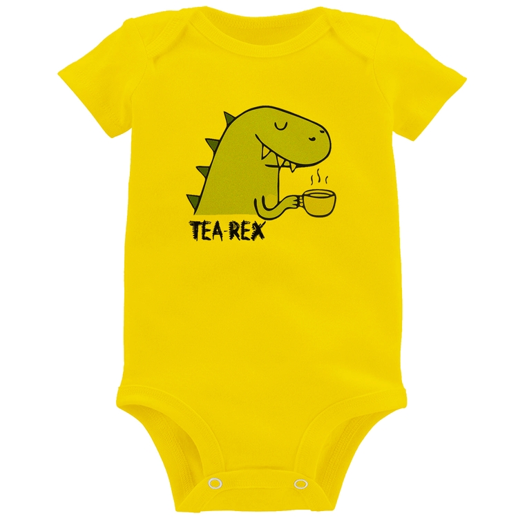 Body Bebê Tea-Rex - Amarelo