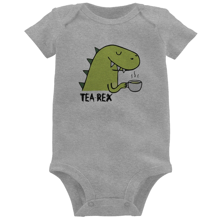 Body Bebê Tea-Rex - Cinza