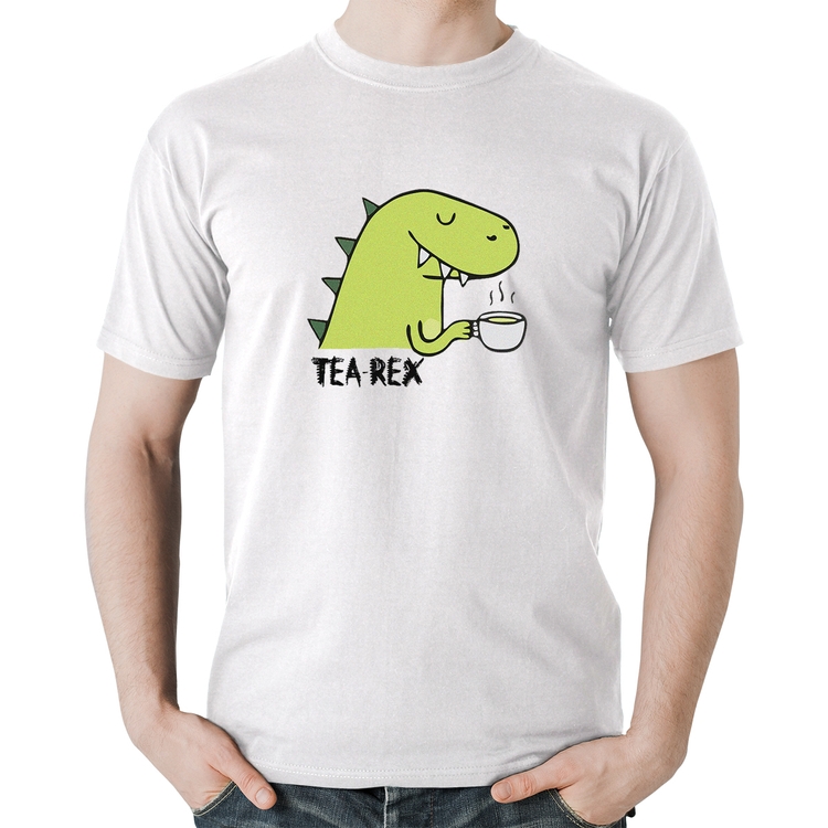 Camiseta Algodão Tea-Rex - Branca