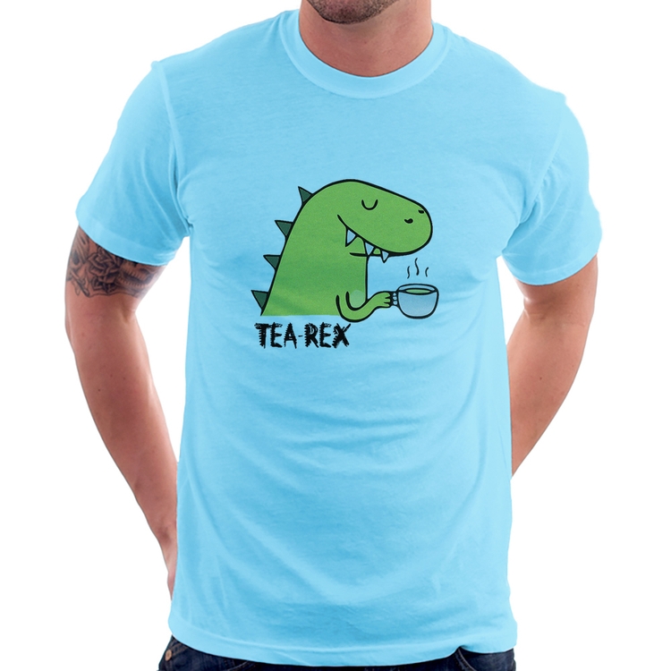 Camiseta Tea-Rex - Azul Bebê