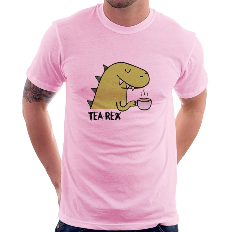 Camiseta Tea-Rex - Rosa Bebê