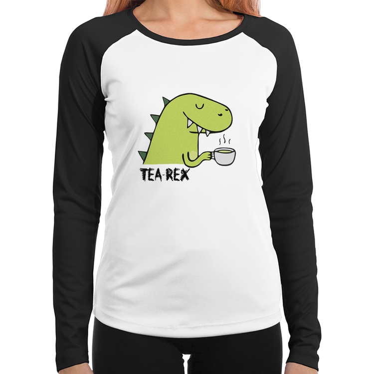 Baby Look Raglan Tea-Rex Manga Longa