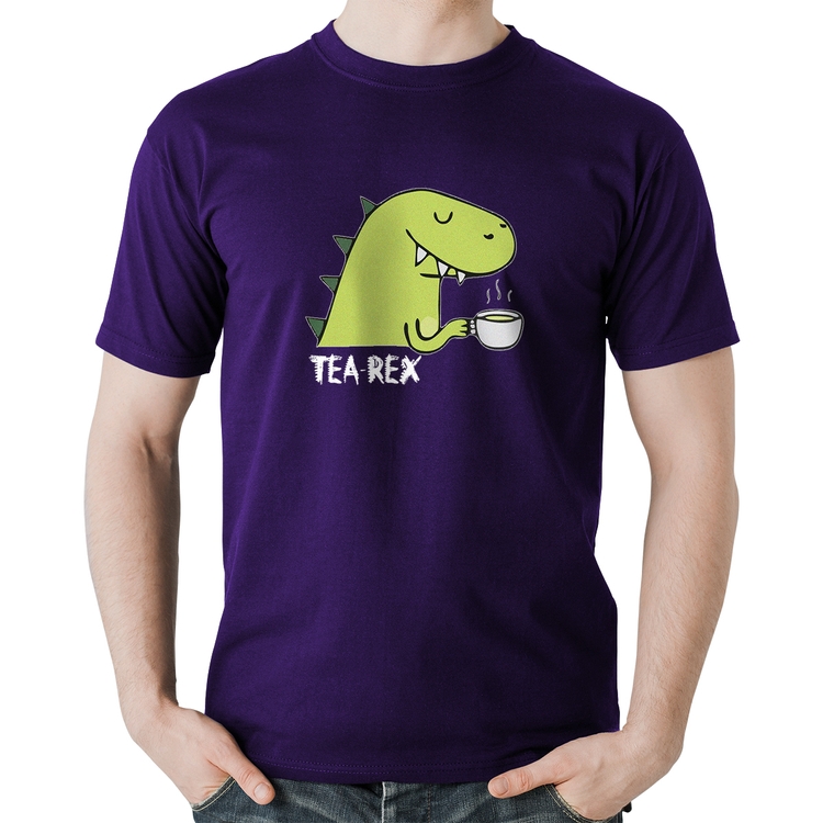 Camiseta Algodão Tea-Rex - Roxa