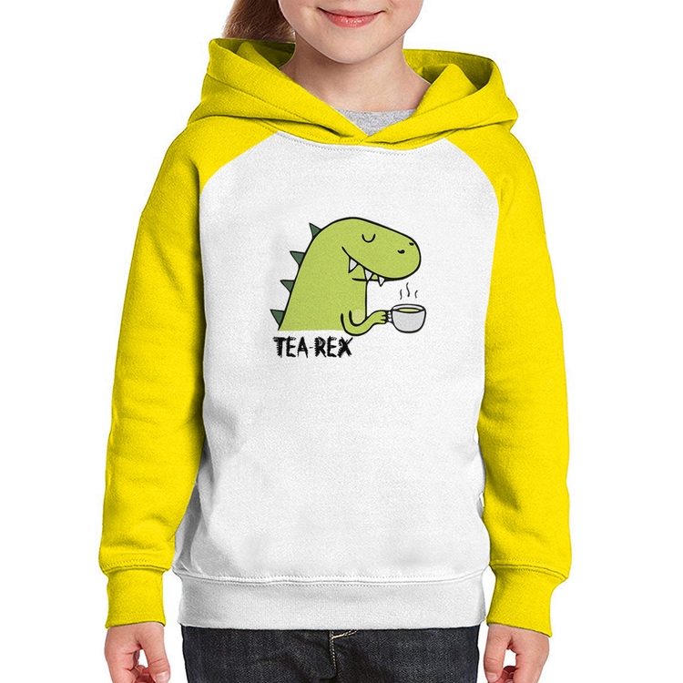 Moletom Infantil Tea-Rex - Branco/Amarelo