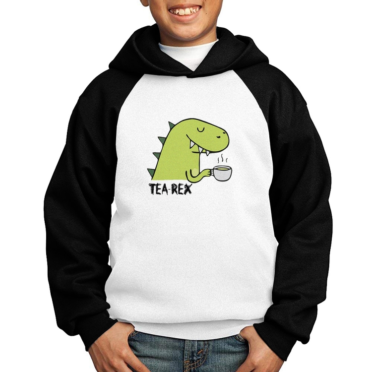 Moletom Infantil Tea-Rex - Branco/Preto