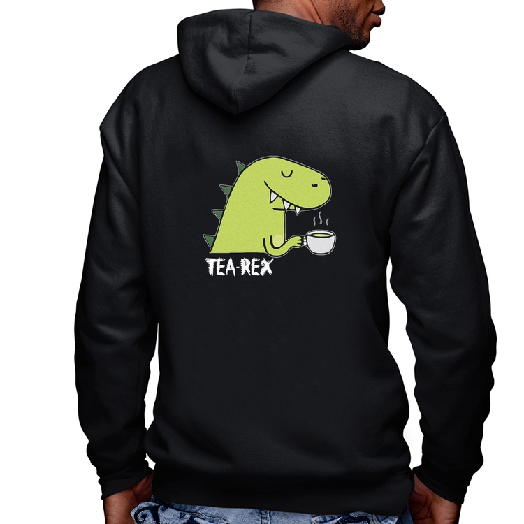 Blusa Moletom Tea-Rex Masculina com Capuz e Zíper