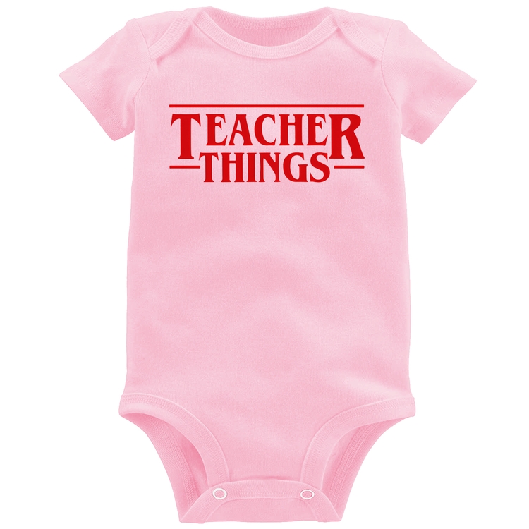 Body Bebê Teacher Things - Rosa Bebê