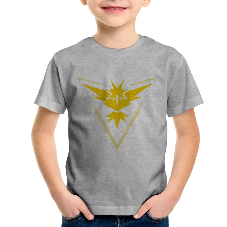 Camiseta Infantil Team Instinct - Cinza