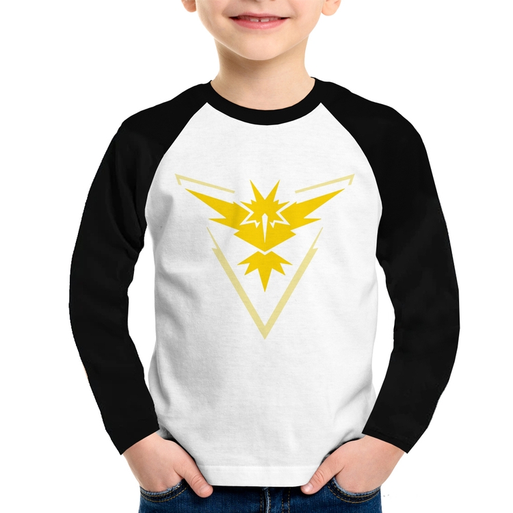 Camiseta Raglan Infantil Team Instinct Manga Longa