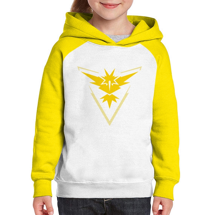 Moletom Infantil Team Instinct - Branco/Amarelo