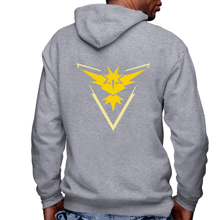 Blusa Moletom Team Instinct Masculina com Capuz e Zíper - Mescla