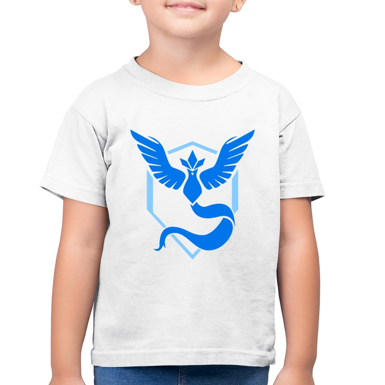 Camiseta Algodão Infantil Team Mystic - Branca