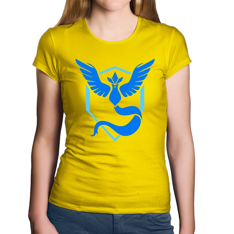 Baby Look Algodão Team Mystic - Amarela