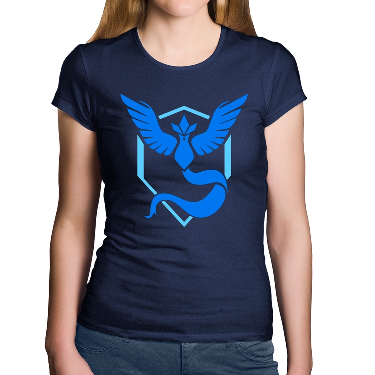 Baby Look Algodão Team Mystic - Marinho