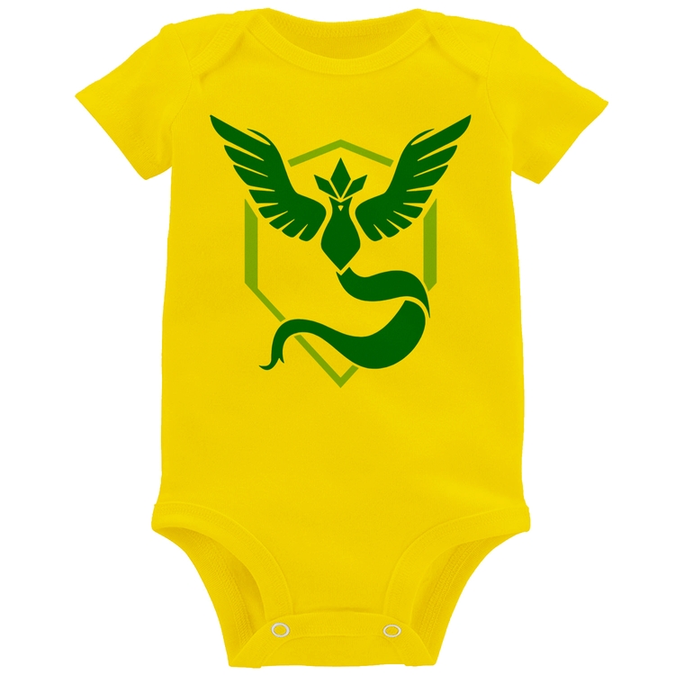 Body Bebê Team Mystic - Amarelo