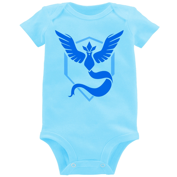 Body Bebê Team Mystic - Azul Bebê