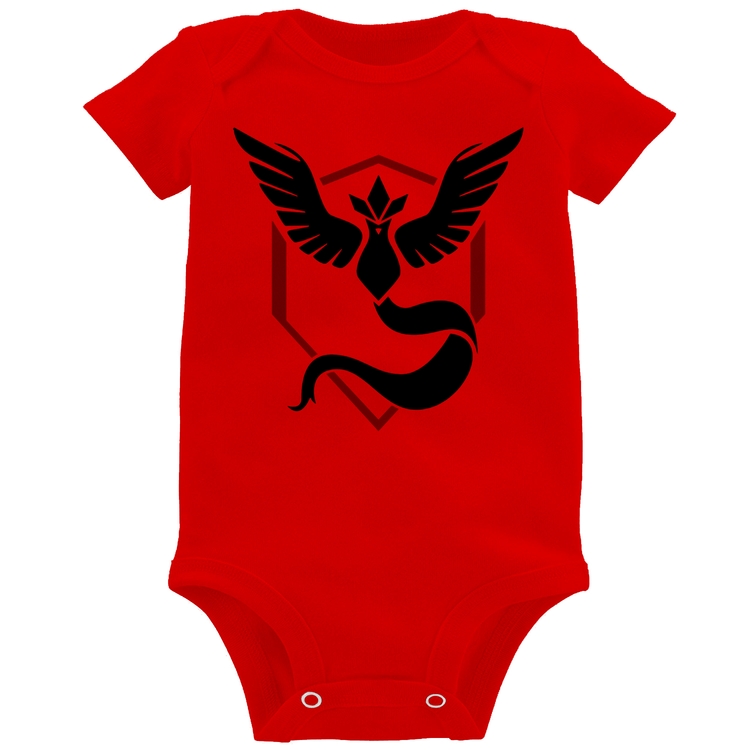Body Bebê Team Mystic - Vermelho