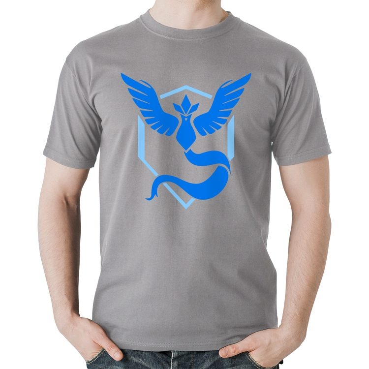 Camiseta Algodão Team Mystic - Cinza