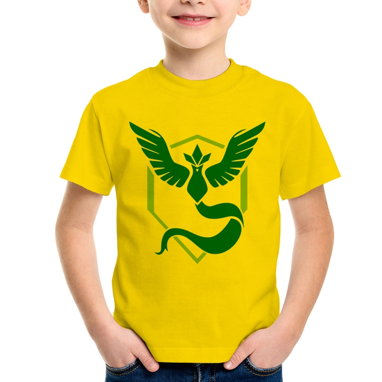 Camiseta Infantil Team Mystic - Amarela