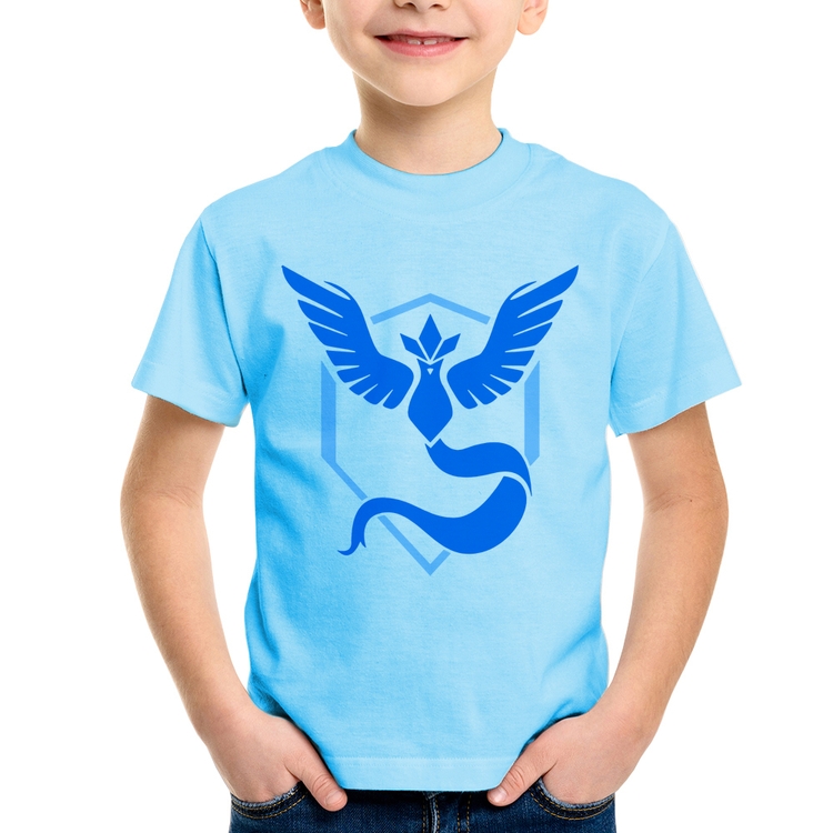 Camiseta Infantil Team Mystic - Azul Bebê