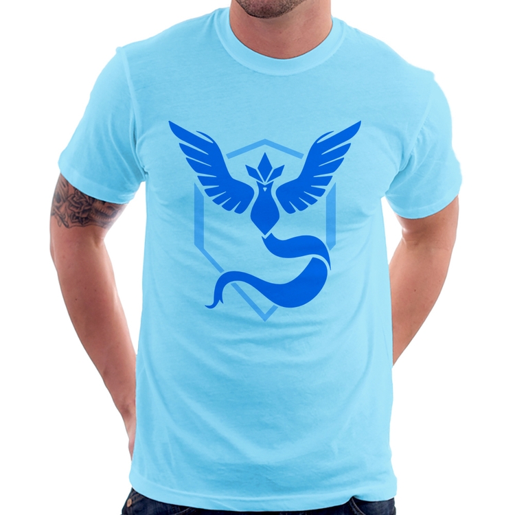 Camiseta Team Mystic - Azul Bebê