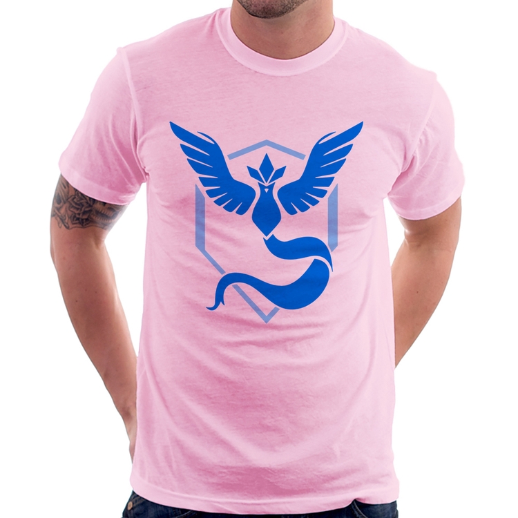 Camiseta Team Mystic - Rosa Bebê