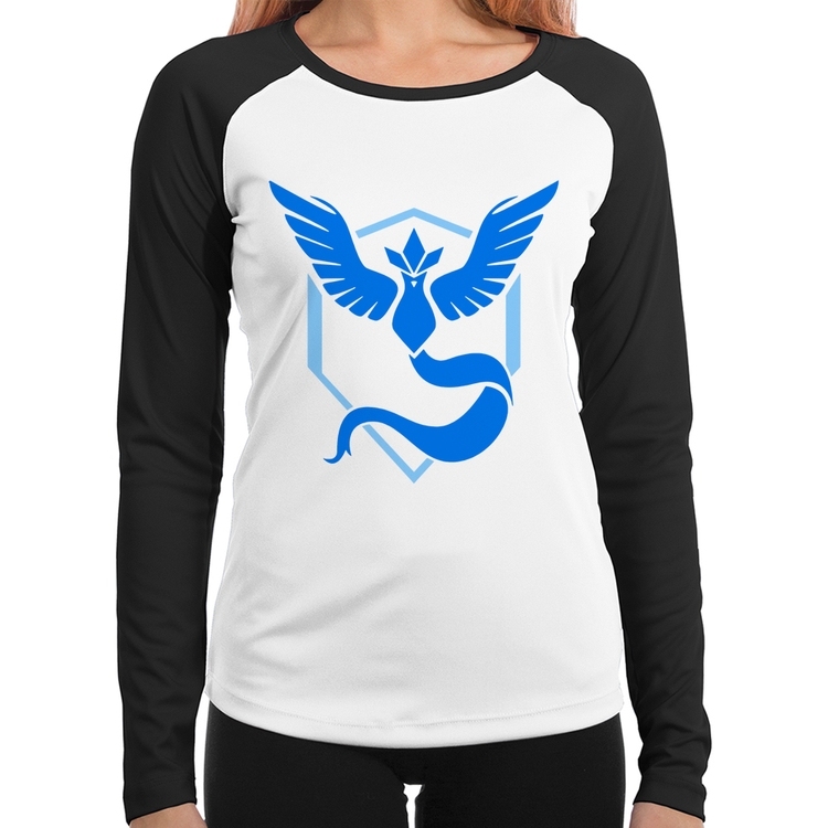 Baby Look Raglan Team Mystic Manga Longa