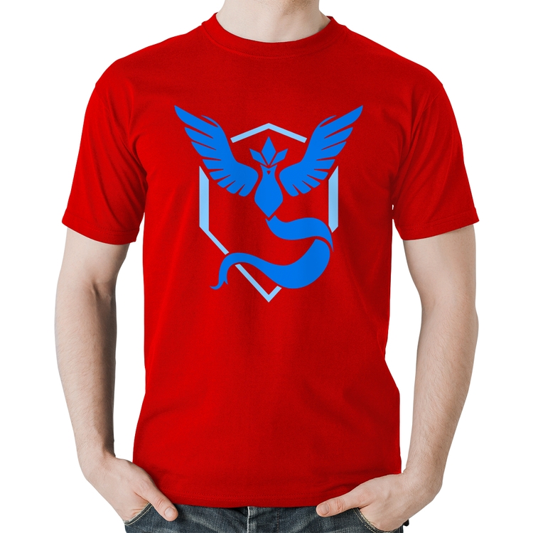 Camiseta Algodão Team Mystic - Vermelha